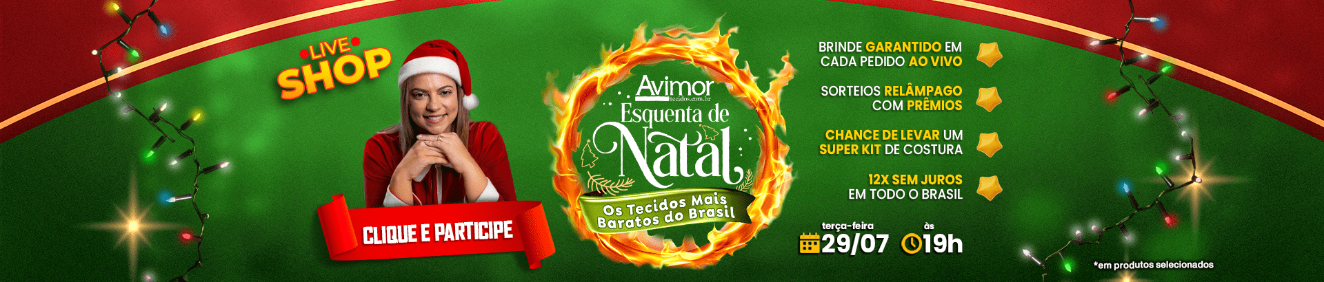 Live Shop Esquenta Natal Avimor Tecidos