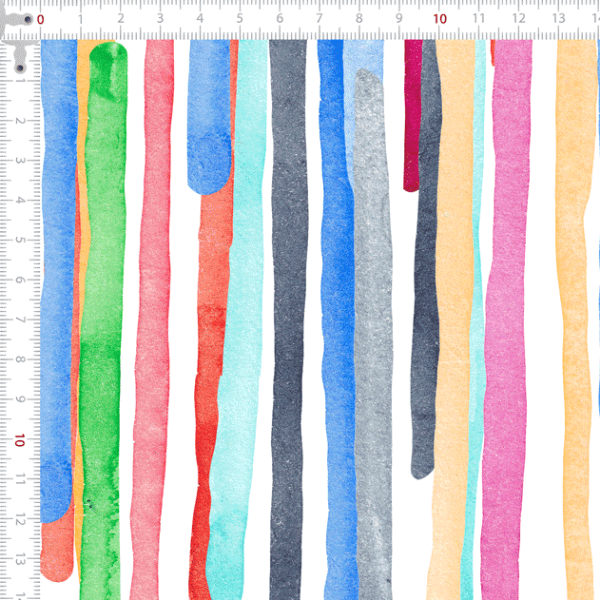 Retalho Tecido Tricoline Digital Aquarela Listras Coloridas (1,00x1,50 mts) 1RET9100e6916