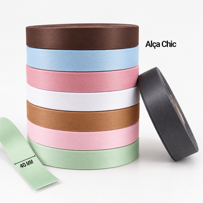 Alça Chic Acetinada 4cm x 1,00 Mt PYF30