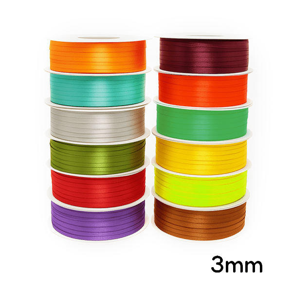 Fita Cetim 3 mm Várias Cores CH-FC03
