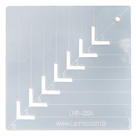Régua de Gabarito para Caixa de Leite (Quadrada) p25564