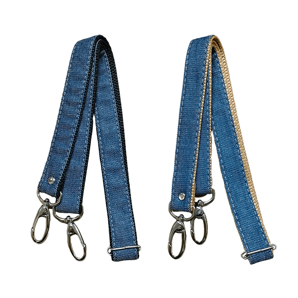 Alça Transversal Jeans 2,5 x 130 cm c/ Ferragens Prata A007501