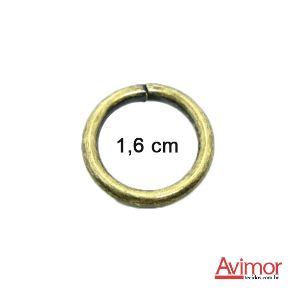 Argola de Metal Ouro Velho  1,6 cm SAARG16OV