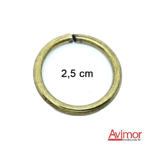 Argola de Metal Ouro Velho  2,5 cm SAARG25OV