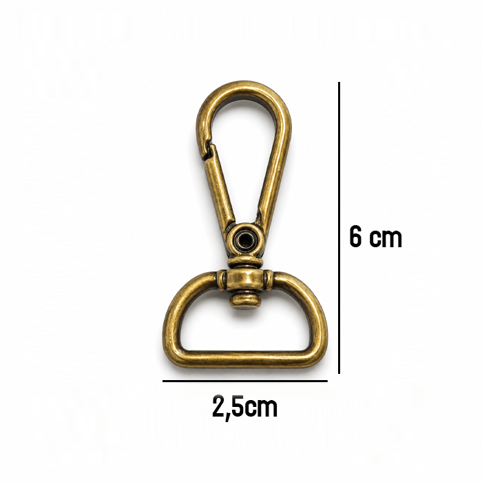 Mosquetao 2,5 cm Ouro Velho VA237020-OVELHO