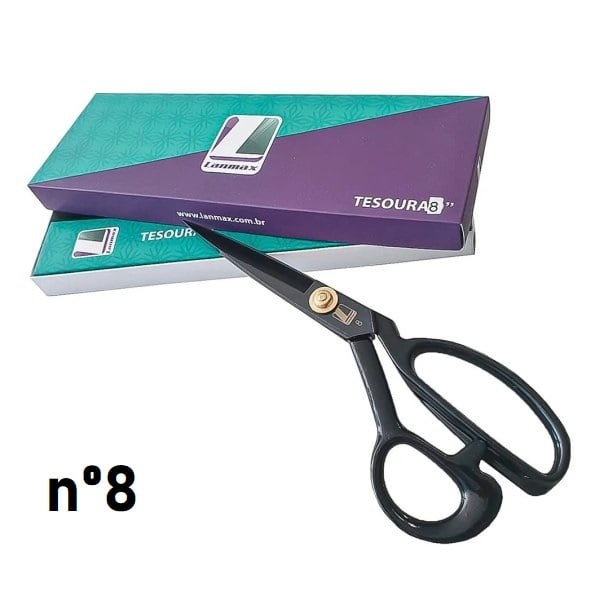 Tesoura de Alfaiate Lanmax Numero 8 Preto - p24345