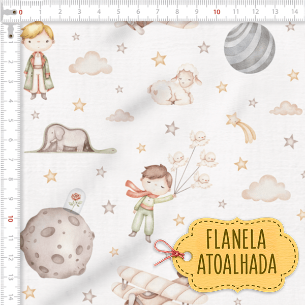 Tecido Flanela Baby Pequeno Príncipe