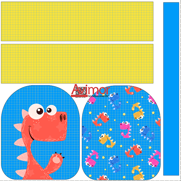 Painel Mochila Mini Dino Cute PS024
