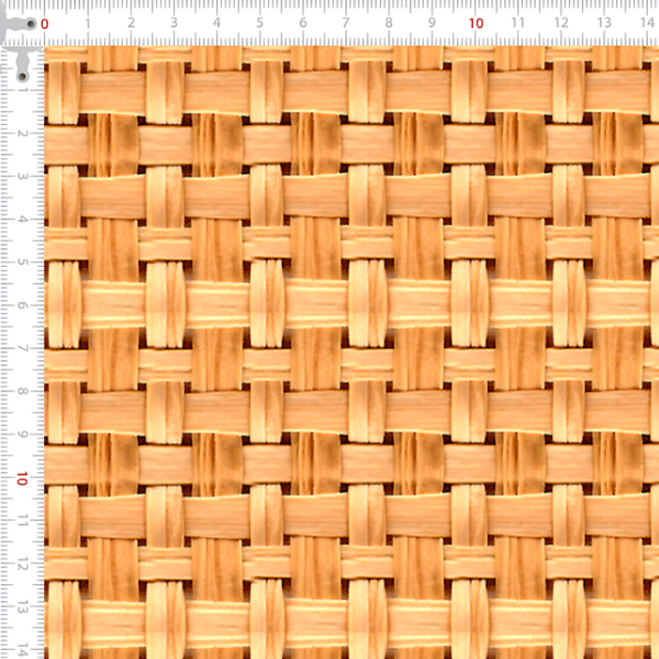 Sarja Impermeável Estampada Palha Trança Reta Bambu 9100e11117