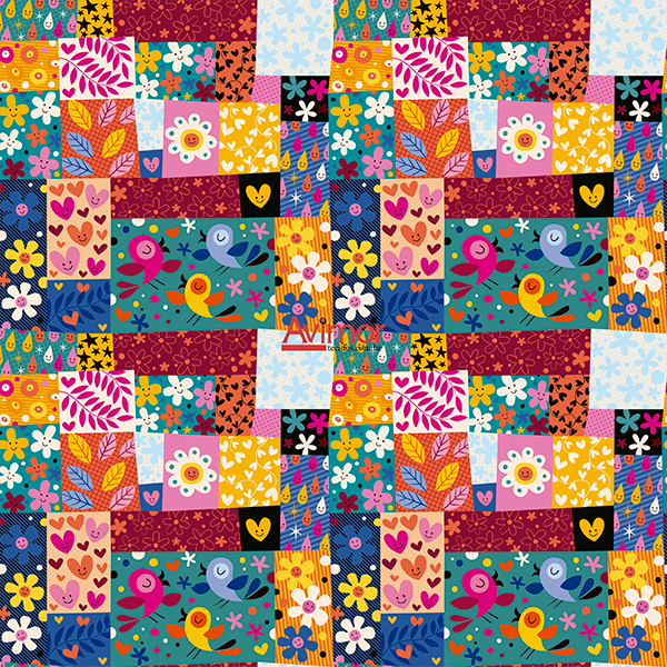 Sintético Doll Estampado Patchwork Fofo | Avimor Tecidos