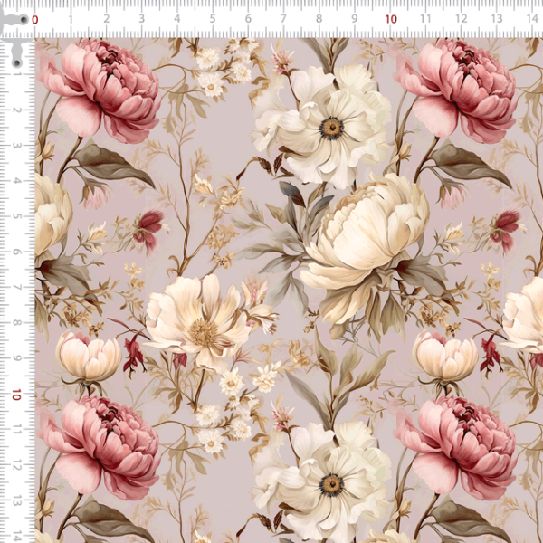 Tecido Tricoline Digital Flores Elegance 9100e10957
