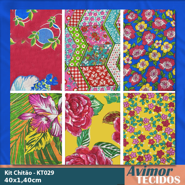 Kit Chitão Florais Sortidos (0,40 X 1,40 MTS)*6