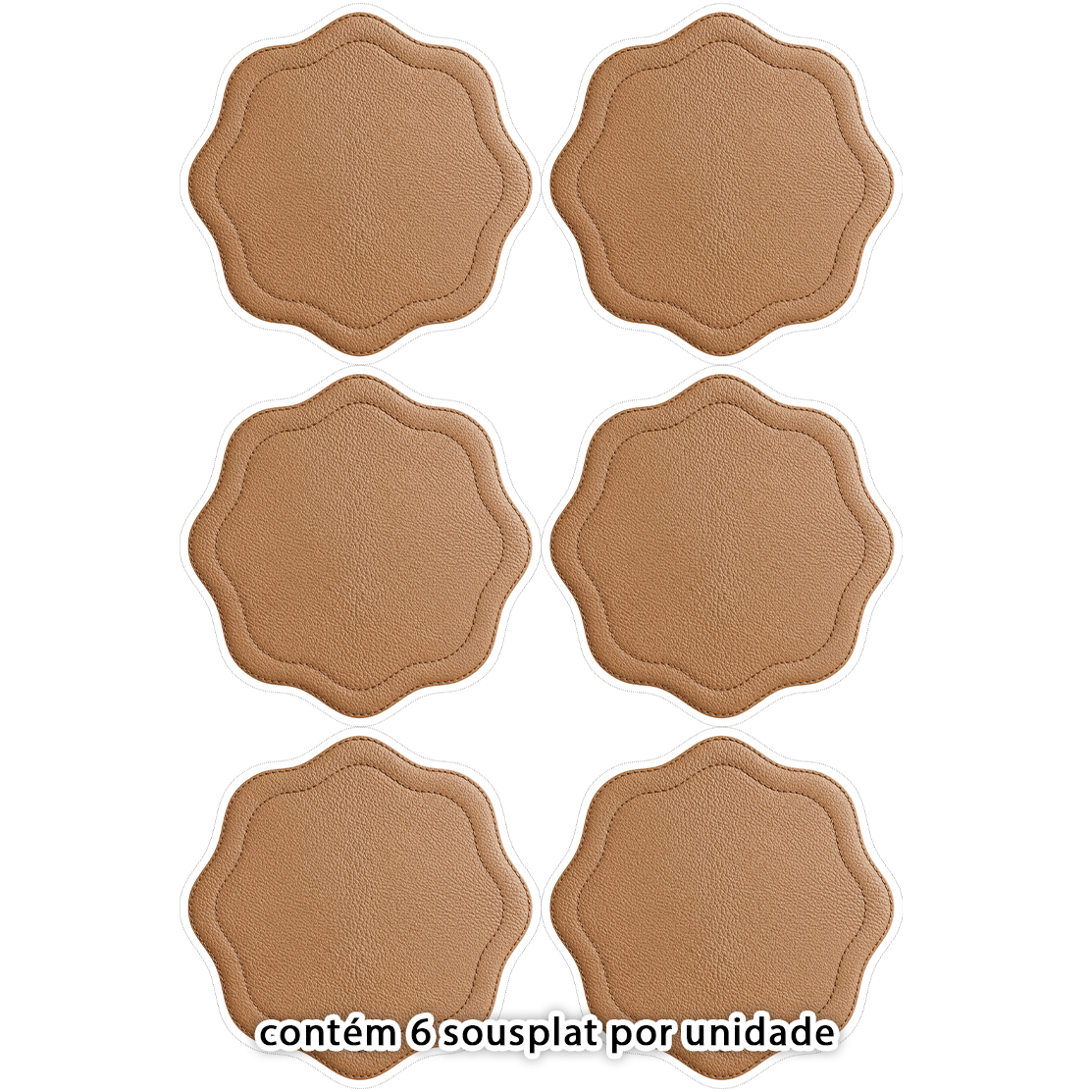 Kit Sarja Estampada Impermeável Sousplat Craquelado 9100E16556