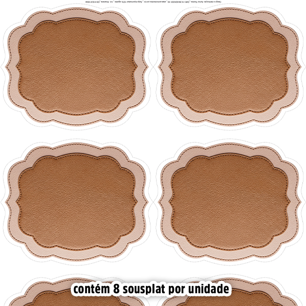 Kit Sarja Estampada Impermeável Sousplat Ondulado Craquelado 9100E16544