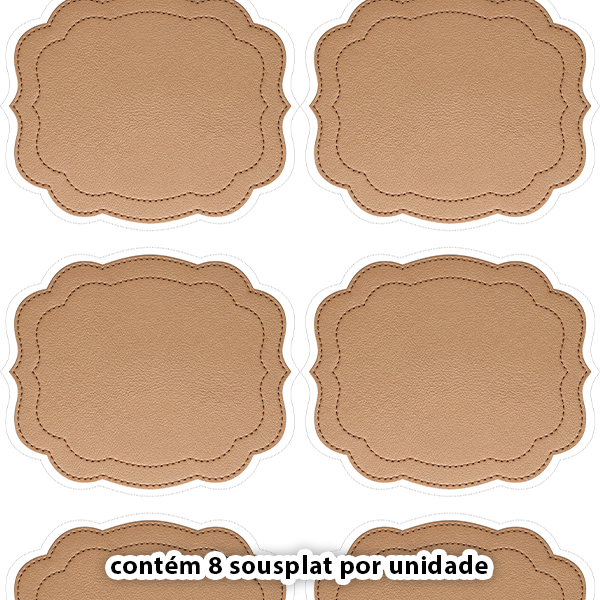 Kit Sarja Estampada Impermeável Sousplat Ondulado Craquelado 9100E16547