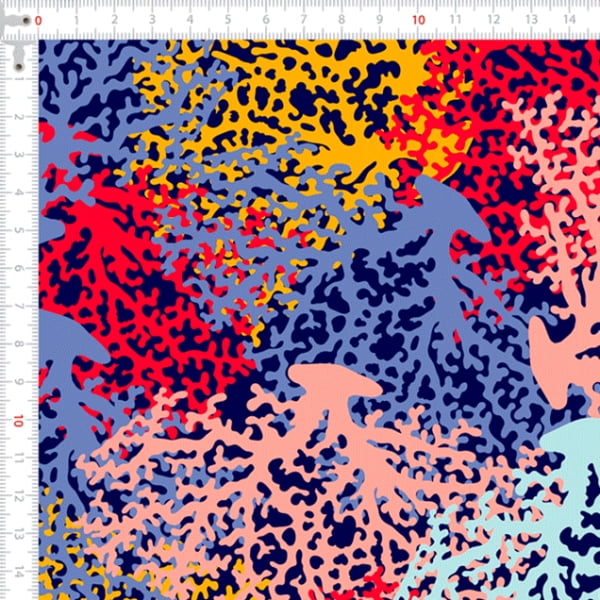 Sarja Estampada Impermeável Coral Colorido 9100e4626
