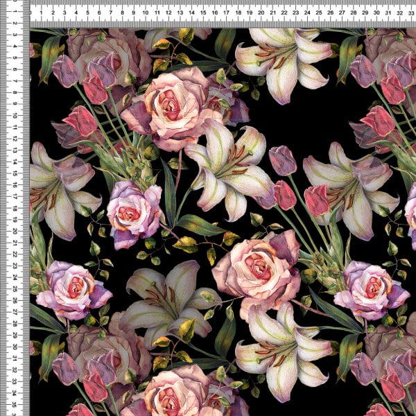 Sarja Estampada Impermeável Floral Lírio De Aquarela 9100e5594