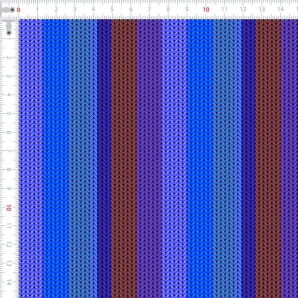 Sarja Estampada Impermeável Listrado Tricô Colorido Azul e Marrom 9100e4621