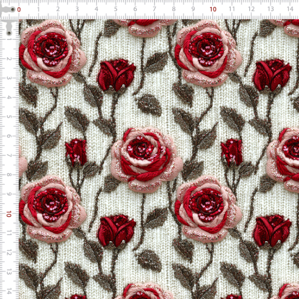 Sarja Impermeavel Estampada 3D Flores em Tramas 9100E15083