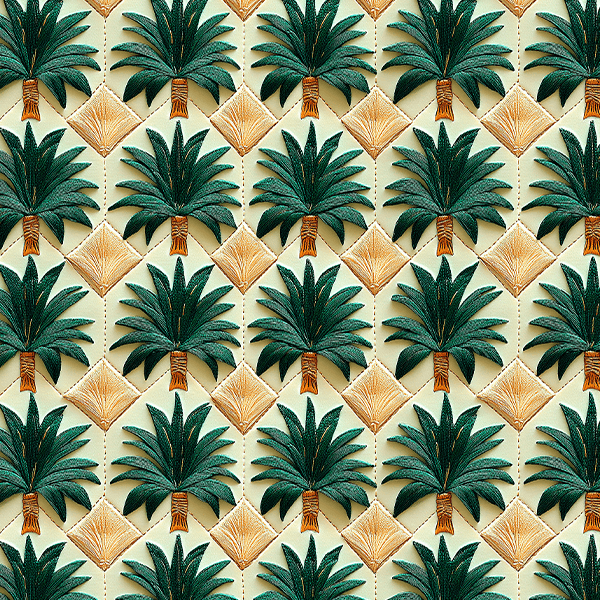 Sarja Impermeável Estampada Coqueiros Mediterrâneo 9100e15930