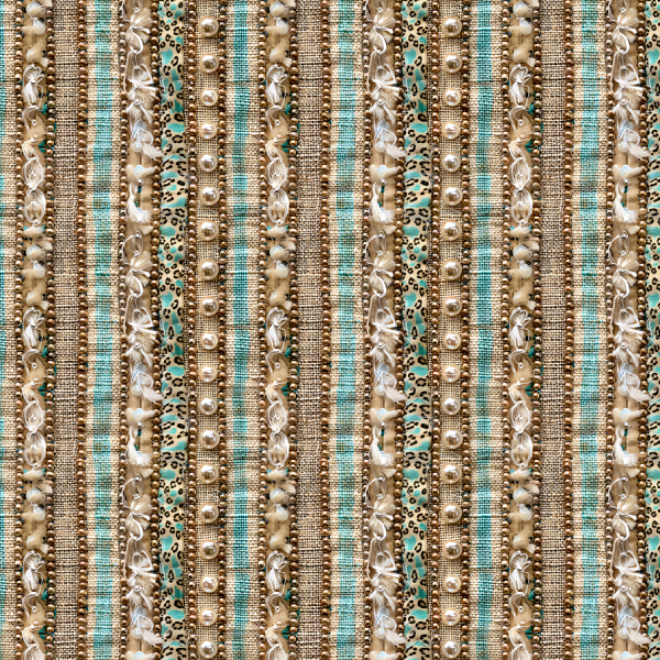 Sarja Impermeável Estampada Efeito 3D Toque de Luxo Bordado 9100e15241