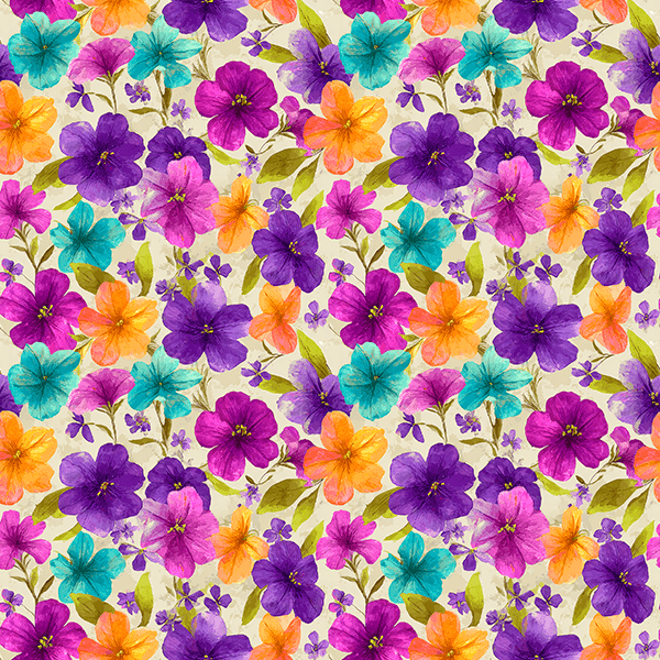 Sarja Impermeável Estampada Jardim Floral Colorido 9100e16140