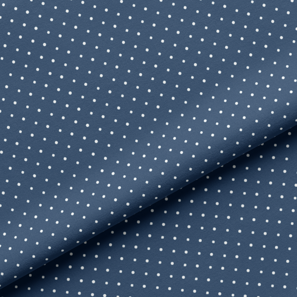 Sarja Impermeável Estampado Bolinha Mini Micro Poá Branco Fundo Azul Jeans SA-1002v296