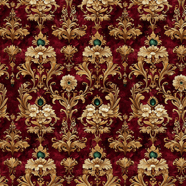 Tecido Sarja Impermeável Estampada Floral Barroco 9101E14941