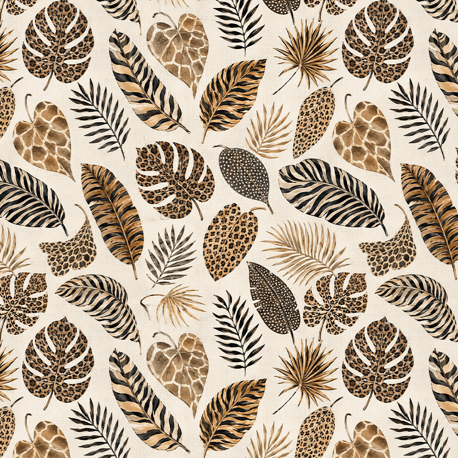 Tecido Sarja Impermeável Estampada Folhas Safari 9100e17107