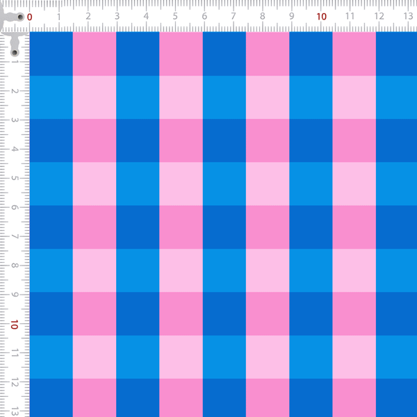 Tecido Sarja Impermeável Estampada Xadrez Rosa Azul 9100e16705