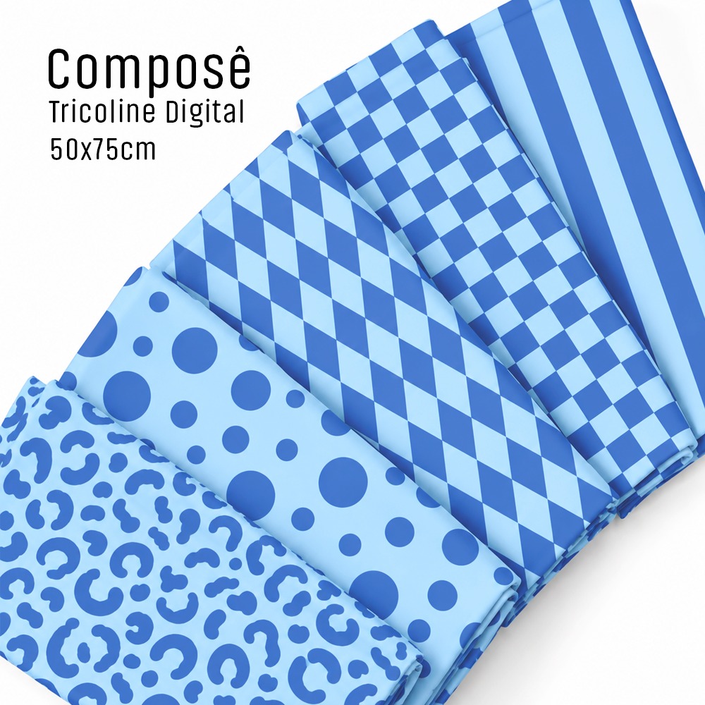 Composê Coleção Prisma Azul (0,50x0,75cm)