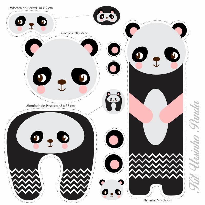 Kit Naninha Ursos Panda 9100e1392d