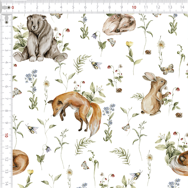 Tecido Tricoline Digital Animais Silvestres 9100e15760