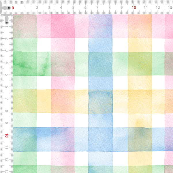 Tecido Tricoline Digital Xadrez 1 cm Colorido