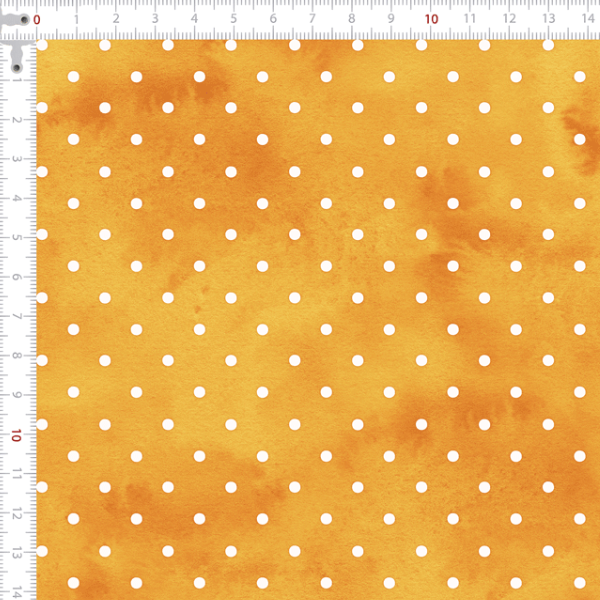 Tecido Tricoline Digital Bolinha Poá Fundo Aquarelado Amarelo 9100E15120