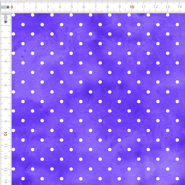 Tecido Tricoline Digital Bolinha Poá Fundo Aquarelado Roxo 9100E15126