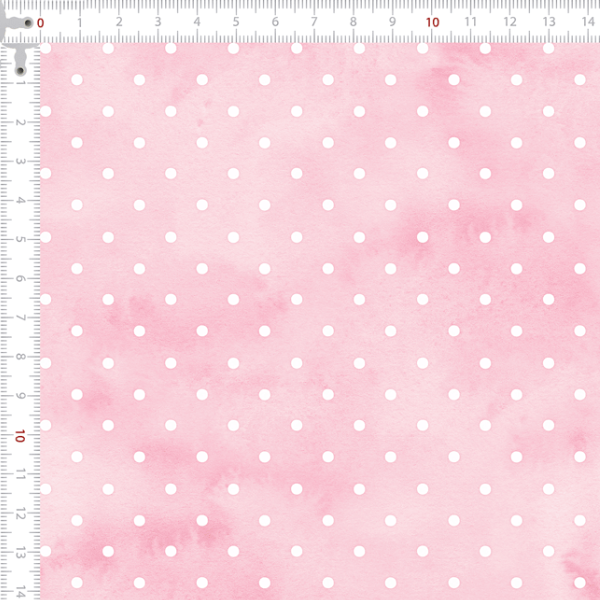 Tecido Tricoline Digital Bolinha Poá Fundo Aquarelado Rosa Bebê 9100E15102