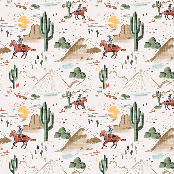 Tecido Tricoline Digital Cowboy Paisagem Deserto 9100E15914