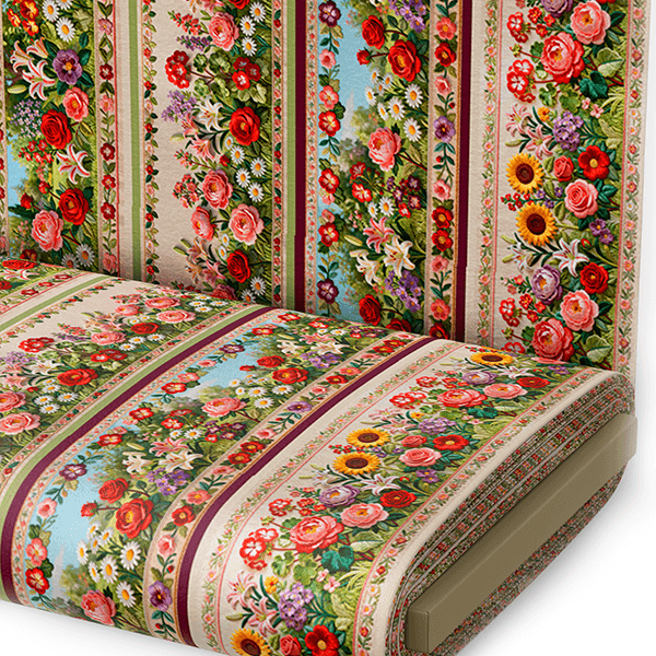 Tecido Tricoline Digital Estampado Barrado Jardim Floral (0,55 x 1,50 mts) 9012E054