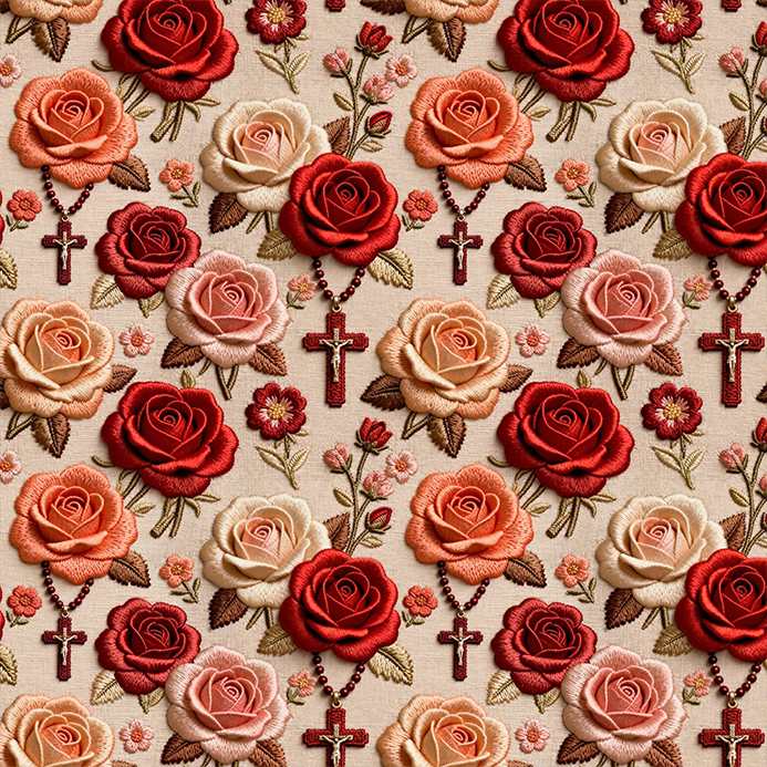 Tecido Tricoline Digital Estampado Jardim de Oração 9000E211