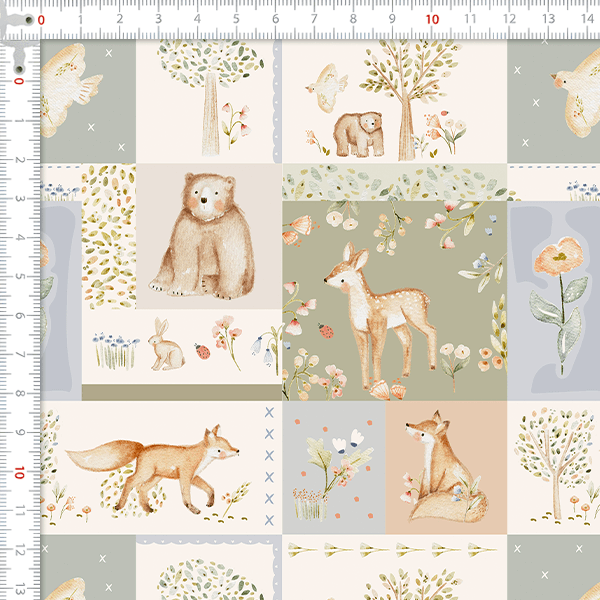 Tecido Tricoline Digital Floresta Selvagem 9100E16048