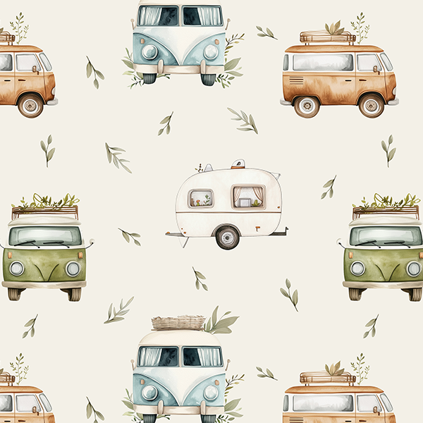 Tecido Tricoline Digital Kombi Retrô Natureza 9100e16462