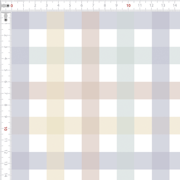 Tecido Tricoline Digital Xadrez Cores Pastéis 9100e11942