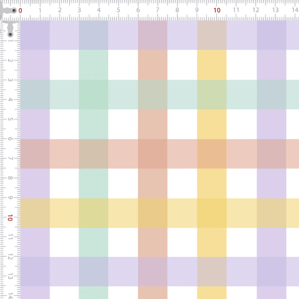 Tecido Tricoline Digital Xadrez Cores Pastéis 9100e11947
