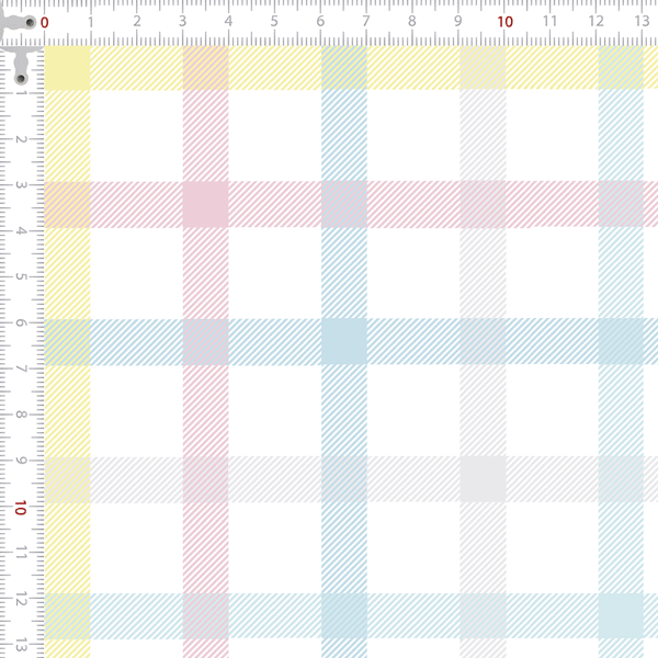 Tecido Tricoline Digital Xadrez Médio Colorido Azul Fundo Branco