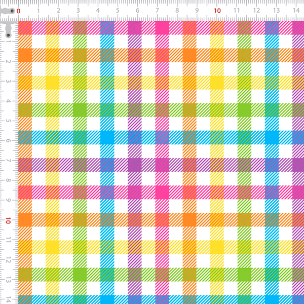 Tecido Tricoline Digital Xadrez Pequeno Multicolorido 9100e8503