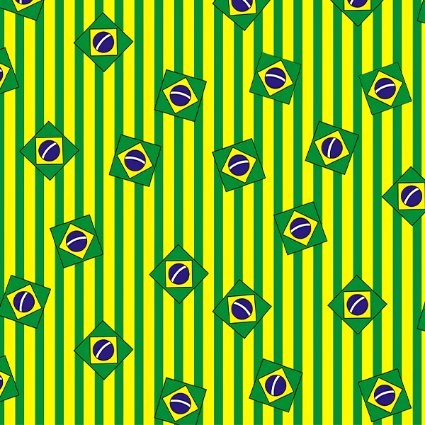 Tecido Tricoline Digital Bandeirinhas Copa do Mundo A2353