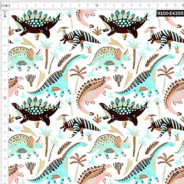 tricoline animal animais dinossauro dino patchwork