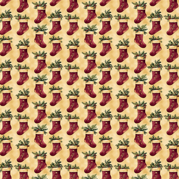 Tecido Tricoline Estampado Digital Meia de Natal 9101E14962