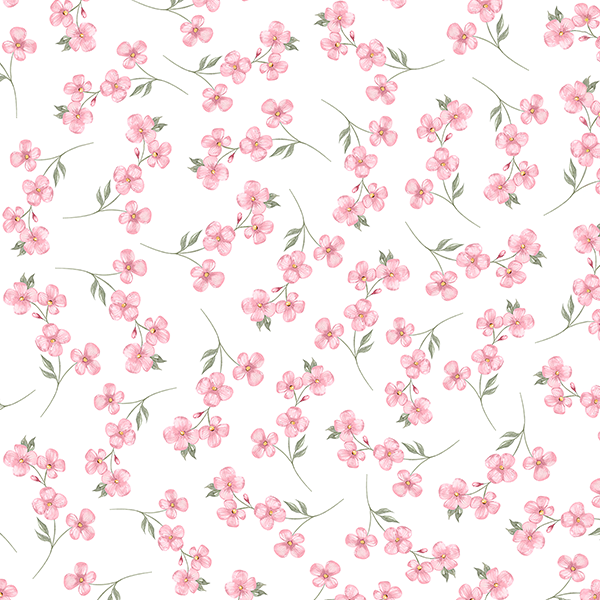 Tecido Tricoline Estampado Digital Mini Flores Rosa 9100E16081